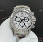 Noob V13 Super Clone Rolex Daytona Square Diamond Watch 40mm Panda Face 904l Steel